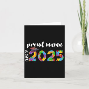 Proud Mama Cl Of 2025 Autism Puzzle Graduation Sen Card