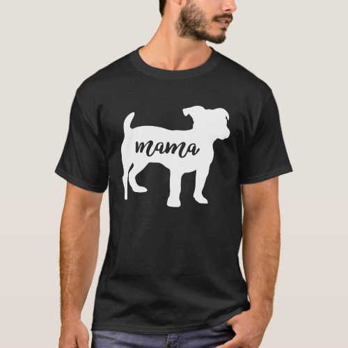 Proud Mama Jack Russell Terrier Dog Silhouette T_Shirt