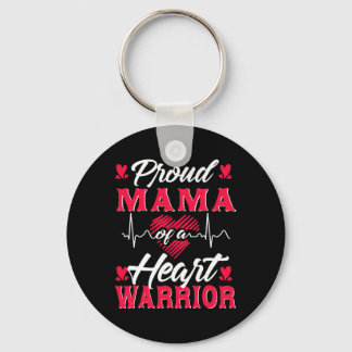 Proud Mama Of A Heart Warrior Chd Awareness Keychain