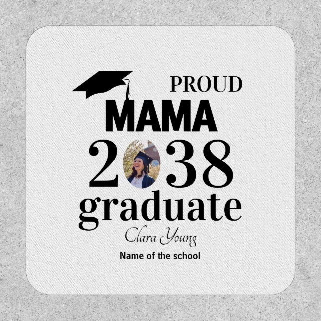 Proud mama personalized graduation patch (Front)