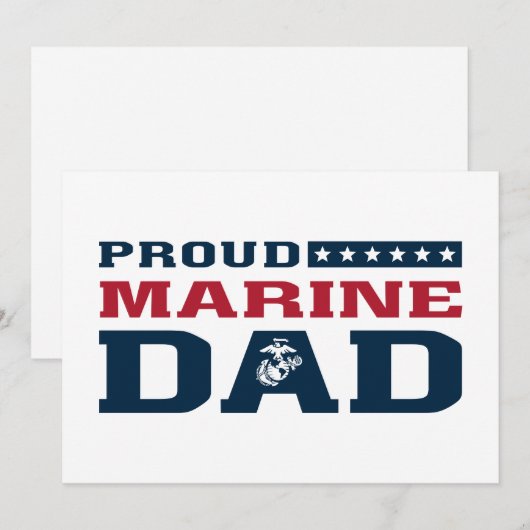 Proud Marine Dad - Color (Front/Back)