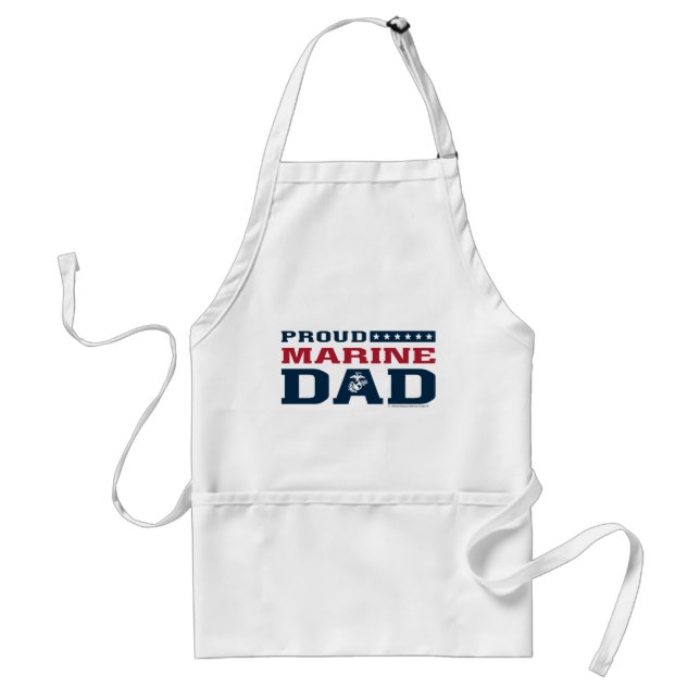Proud Marine Dad - Color Adult Apron (Front)