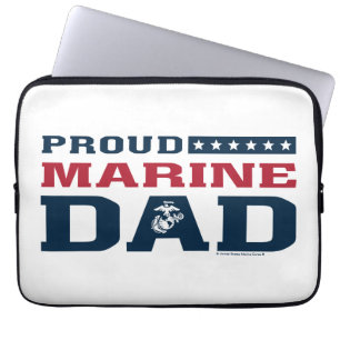 Proud Marine Dad - Color Laptop Sleeve