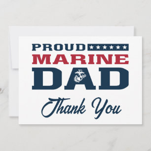 Proud Marine Dad - Color Thank You Card