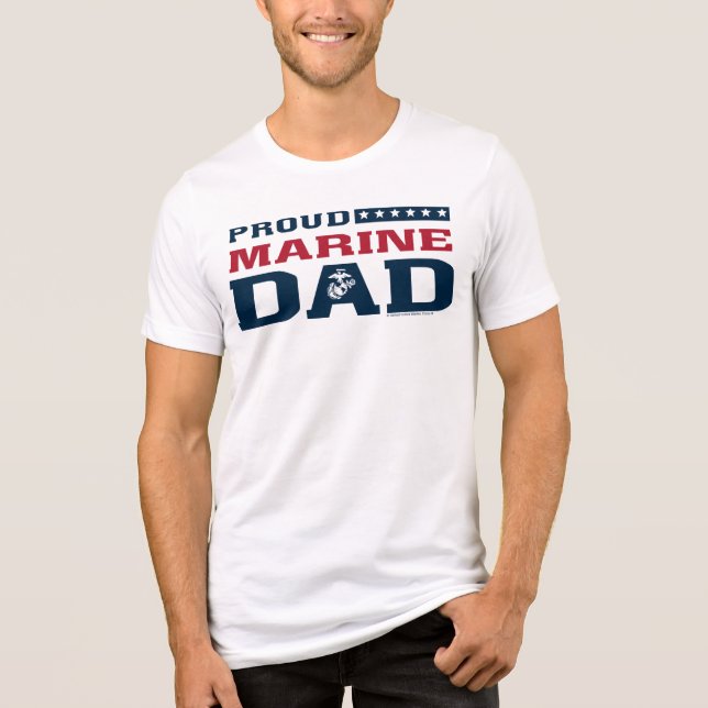 Proud Marine Dad - Color Tri-Blend Shirt (Front)