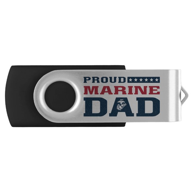 Proud Marine Dad Flash Drive (Front)