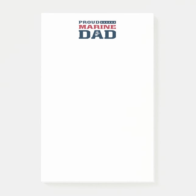 Proud Marine Dad Post-it Notes (Front)