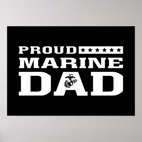 Proud Marine Dad Poster