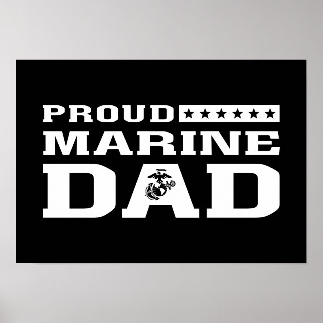 Proud Marine Dad Poster (Front)