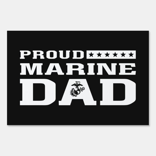 Proud Marine Dad Sign (Back)