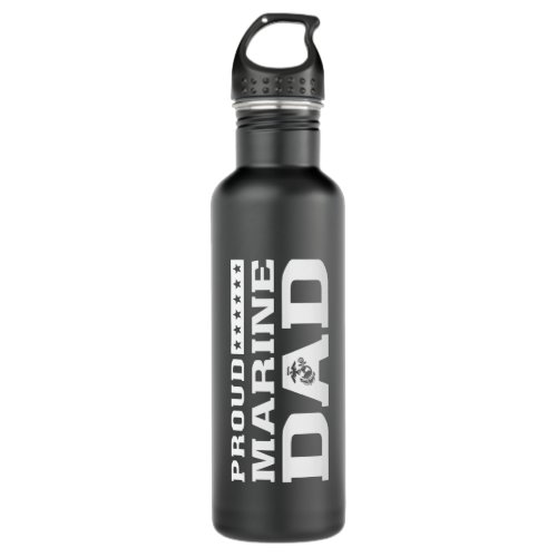Proud Marine Dad Stainless Steel Water Bottle
