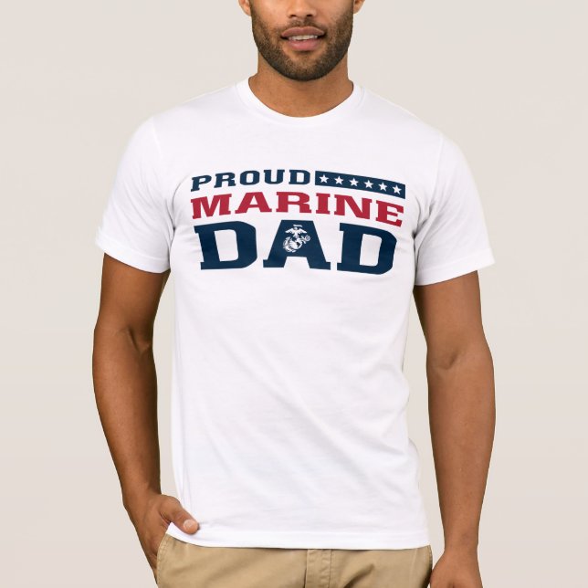 Proud Marine Dad T-Shirt (Front)