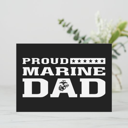 Proud Marine Dad - White (Standing Front)