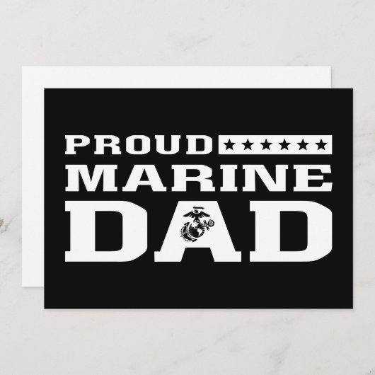 Proud Marine Dad - White (Front/Back)
