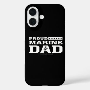 Proud Marine Dad - White iPhone 16 Case