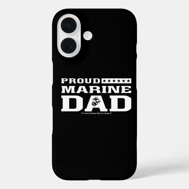 Proud Marine Dad - White Case-Mate iPhone Case (Back)