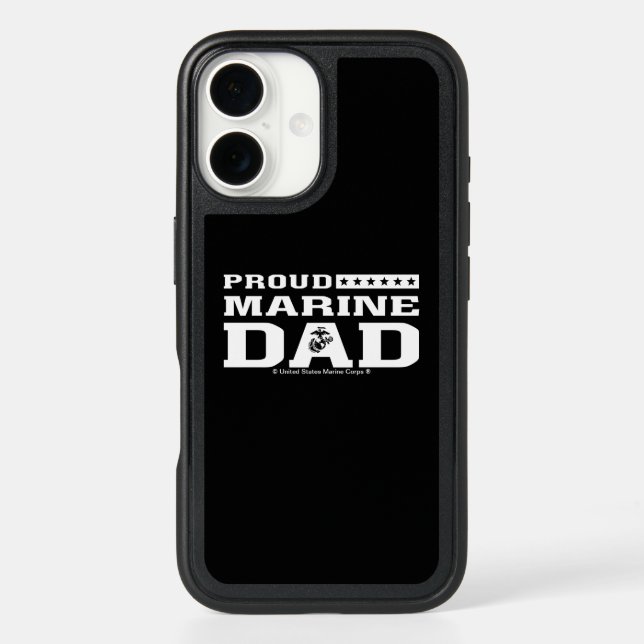 Proud Marine Dad - White Otterbox iPhone Case (Back)