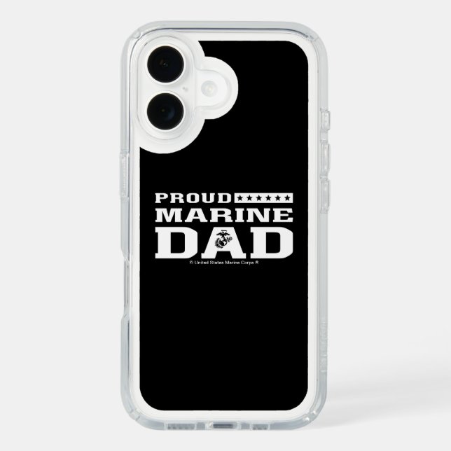 Proud Marine Dad - White Speck iPhone Case (Front)