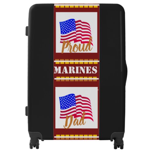 Proud Marines Dad Luggage