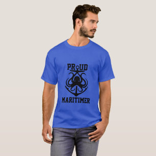 Proud Maritimer anchor octopus Lighthouse route T- T-Shirt