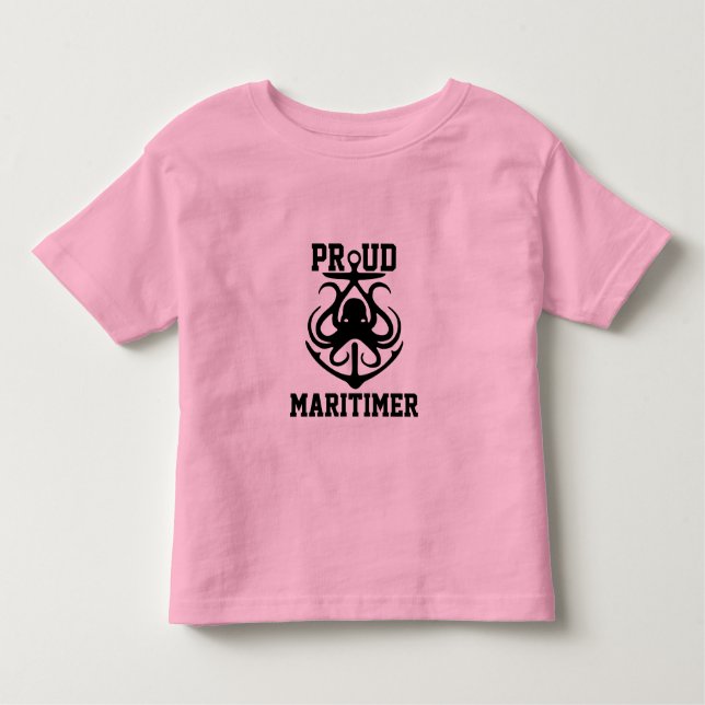 Proud Maritimer anchor octopus Lighthouse route  Toddler T-shirt (Front)