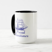 Proud Maritimer Nova Scotia coffee tea mug (Front Left)