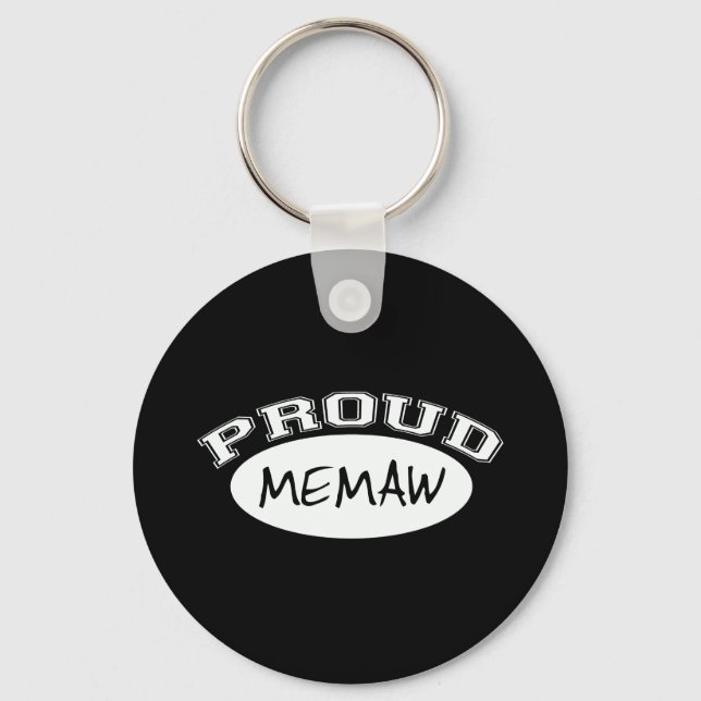 Proud Memaw (White) Keychain (Front)