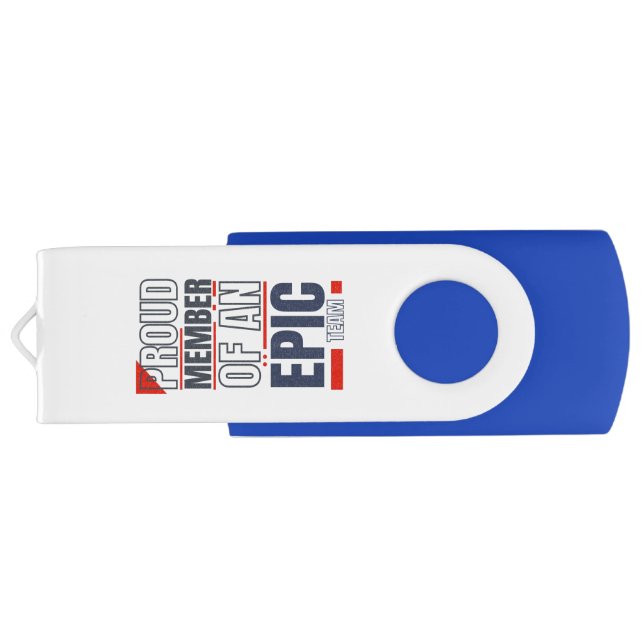 Proud Member of an Epic Team Work Office Flash Drive (Back)