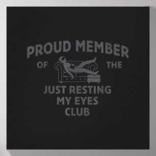Proud Member Of Resting Eyes Club Dad Fathers Day Canvas Photo Tile