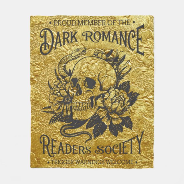 Proud Member Of The Dark Romance Reader Society Fleece Blanket (Front)