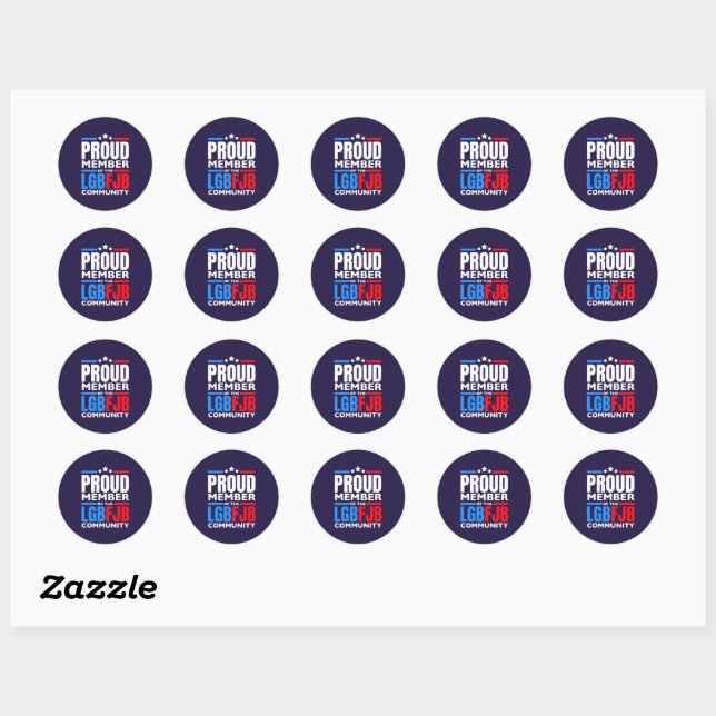 Proud Member Of The LGBFJB Community Classic Round Sticker (Sheet)