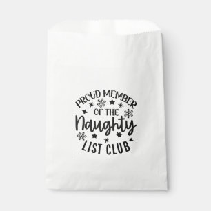 Proud Member of the Naughty List Club Christmas Favor Bag