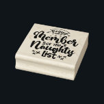Proud Member of the Naughty List Rubber Stamp<br><div class="desc">Proud Member of the Naughty List Christmas rubber stamp
Transform any craft project with these personalized maple wood art stamps. Leave a customized impression by uploading a design,  image,  pattern,  or text onto our site and make a unique wood stamp.</div>