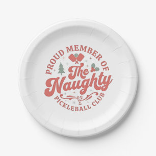 Proud Member of the Naughty Pickleball Club Paper Plates