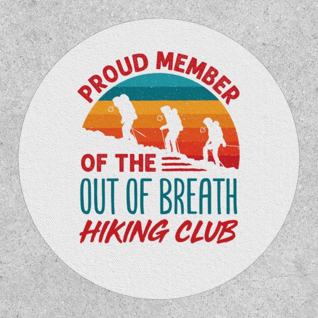 Proud Member of the Out of Breath Hiking Club Patch (Front)