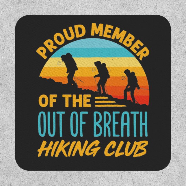 Proud Member of the Out of Breath Hiking Club Patch (Front)