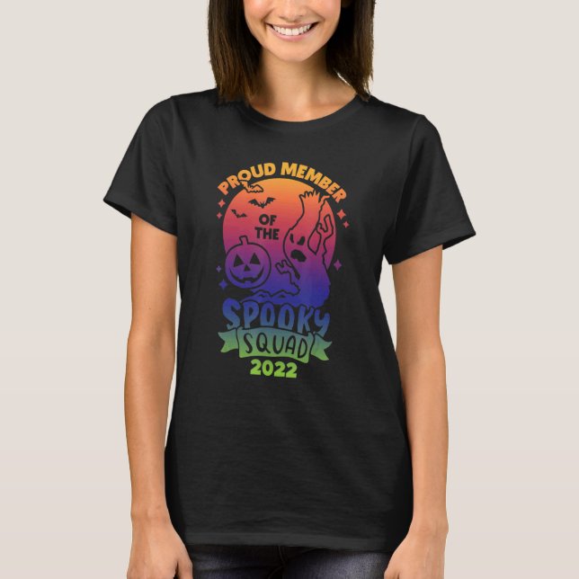 Proud Member of the Spooky Squad 2022 Happy Hallow T-Shirt (Front)