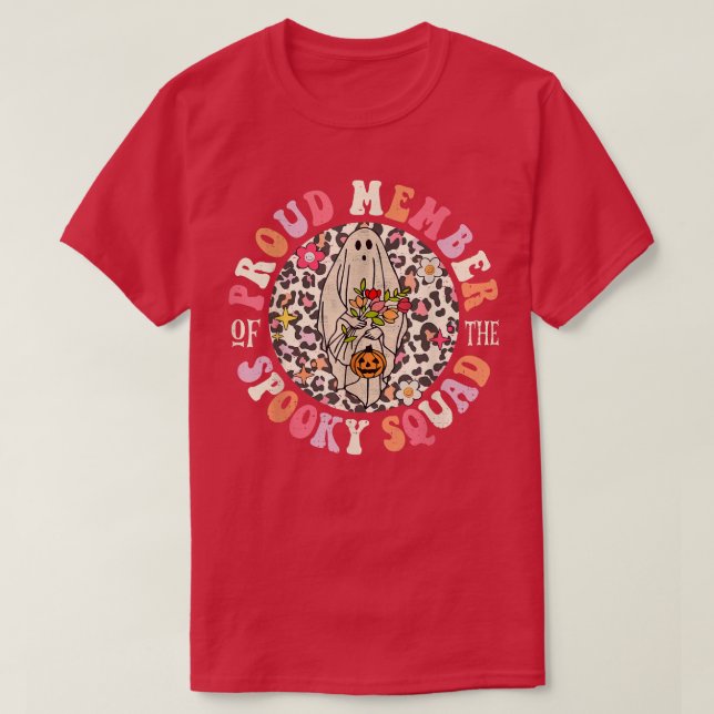 Proud Member Of The Spooky Squad Spooky Season Hal T-Shirt (Design Front)