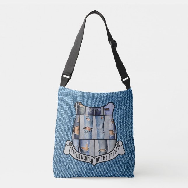 Proud Member Of The Tribe Funny Customizable Crossbody Bag (Front)