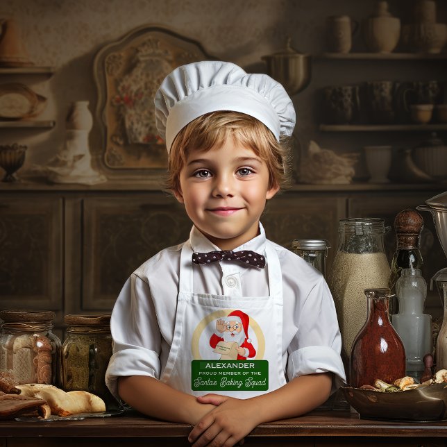 Proud Member Santa's Baking Squad Baker Christmas Kids' Apron (Proud Member Santa's Baking Squad Baker Christmas Kids' Apron)