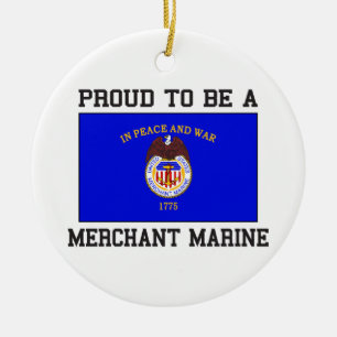 Proud Merchant Marine Ceramic Ornament
