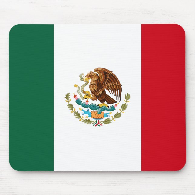 Proud Mexican Flag Mouse Pad (Front)