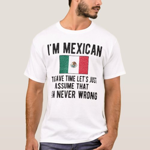 Proud Mexican Heritage Mexico Roots Mexican Flag T_Shirt