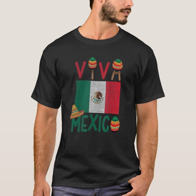 Proud Mexican Independence Day Fiesta Cinco Mayo M T-Shirt (Front)