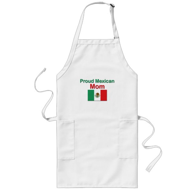 Proud Mexican Mom Long Apron (Front)