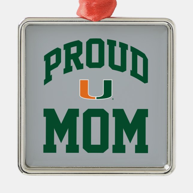 Proud Miami Family - the U Metal Ornament (Front)