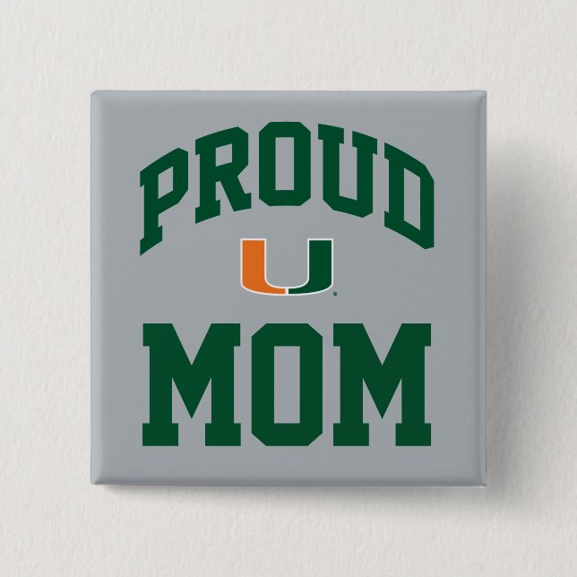 Proud Miami Family - the U Pinback Button (Front)