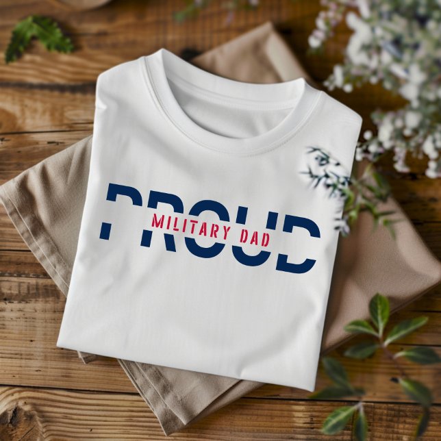 Proud Military Dad Red and Blue Men's T-shirt (Creator Uploaded)