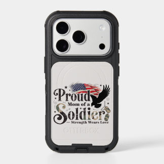 Proud Military Mom Soldier Pride Art iPhone 17 Pro Case