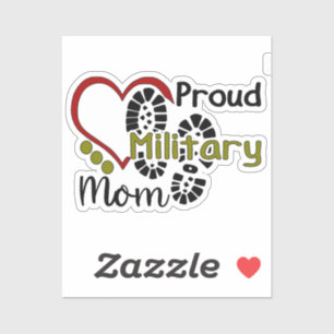 Proud Military Mom Sticker